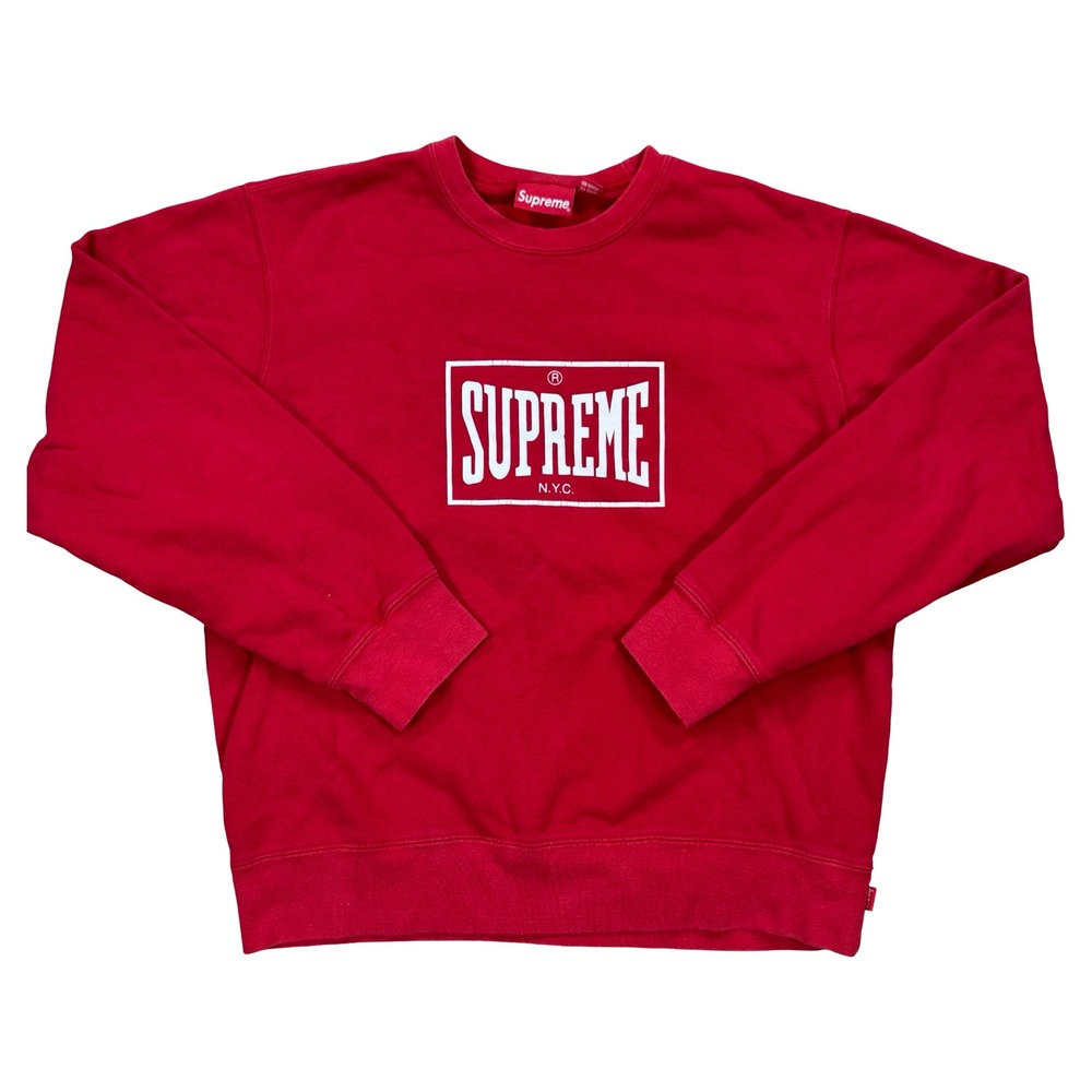 Supreme Warm Up Crewneck Sweater Men's Large Authentic Cotton Made in Canada